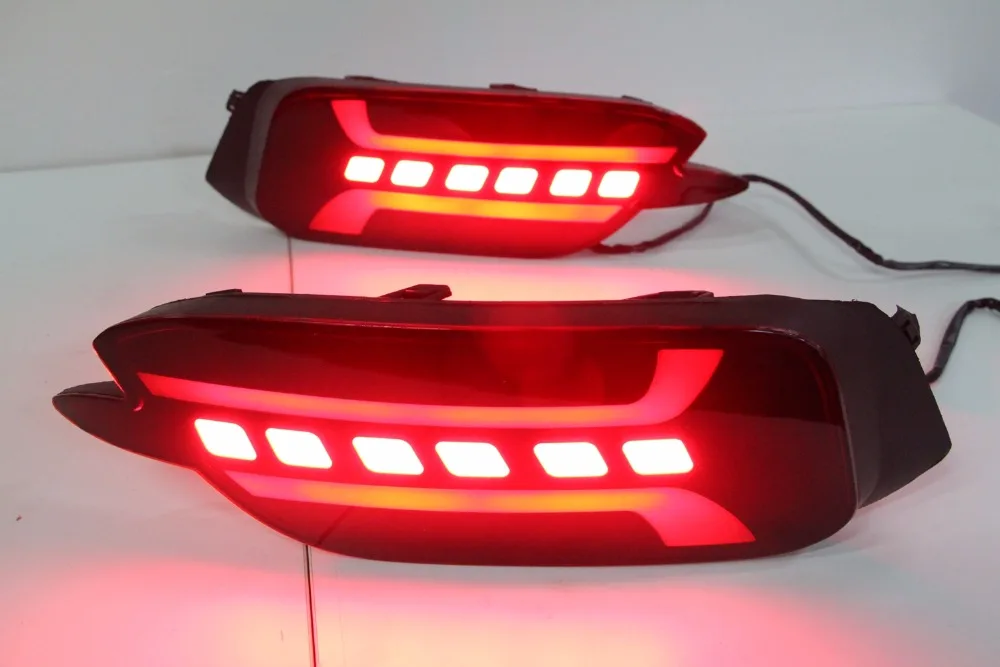 

eOsuns led rear bumper light for Honda Civic 10th 2016-17, driving lamp + brake light + turn signals, 3 functions warning light
