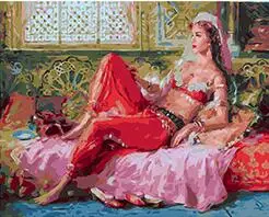 

cioioil-T196 Beautiful Belly Dancer figure picture painting by numbers art canvas painting for home decor