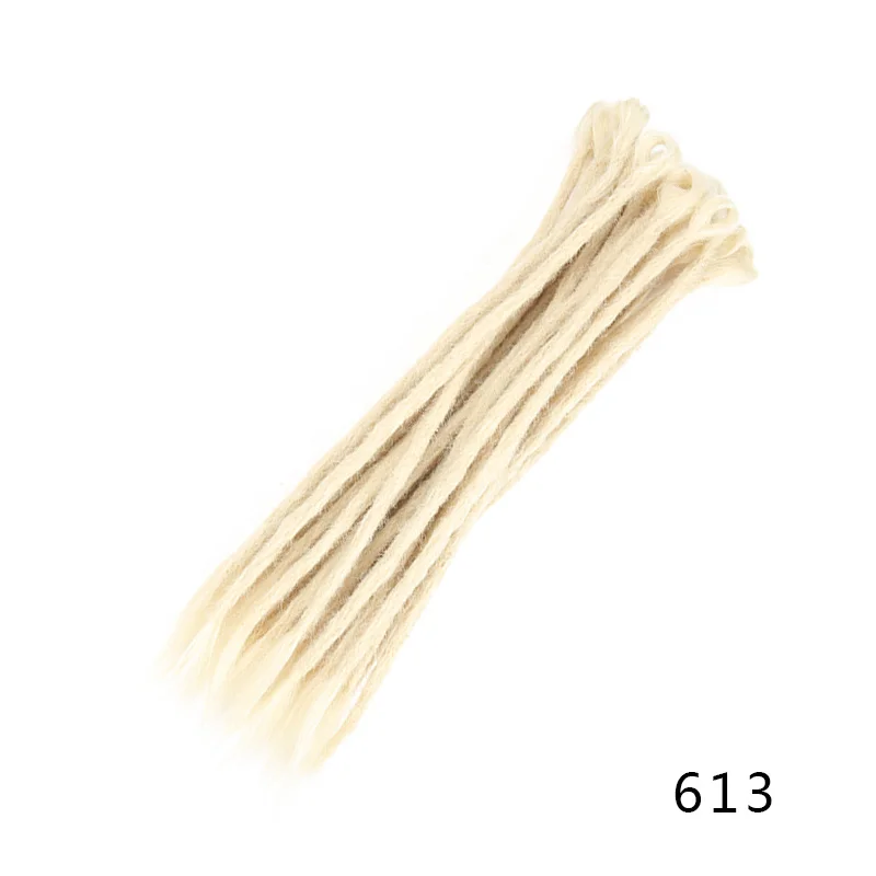 1 шт красочные дреды вязаные крючком косы канекалон Джамбо прическа высокая температура нити синтетические плетеные волосы для наращивания - Цвет: 613