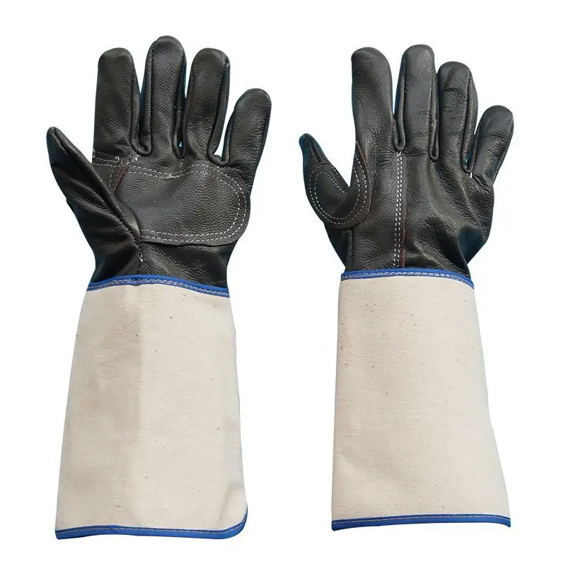 

2018 Long sleeve Welding gloves cowskin heat resistance safety working gloves for Welder/Cooking/Baking/Fireplace/BBQ/Gardening