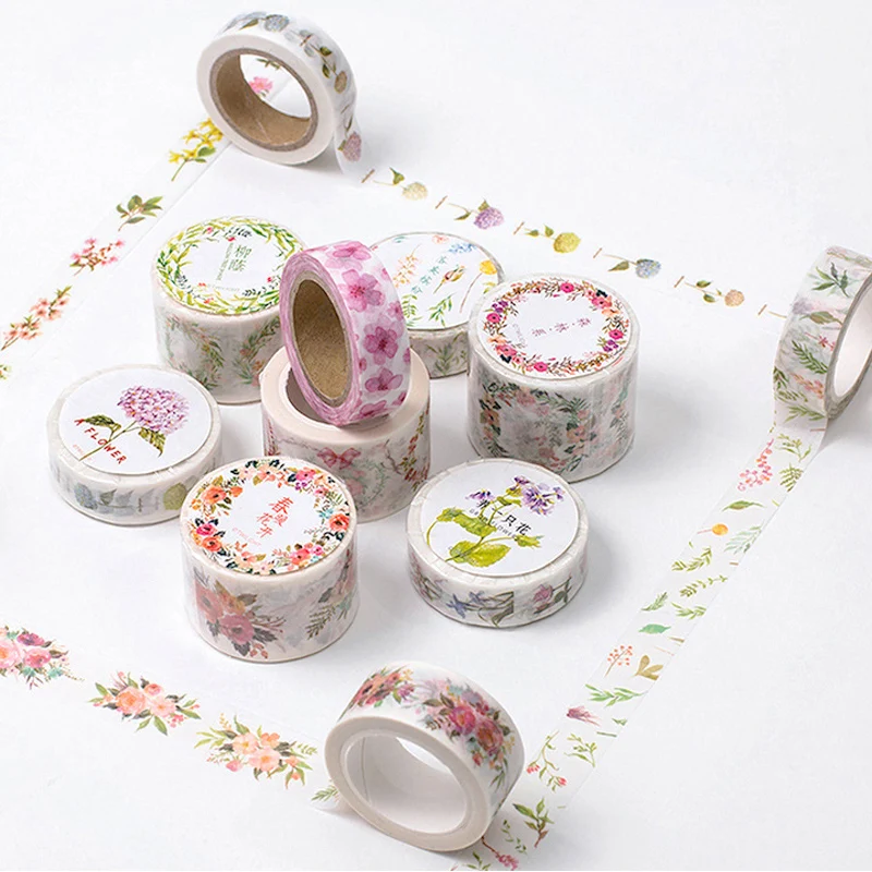 

8M Flower Series washi tape diy decoration for scrapbooking masking tape adhesive tape