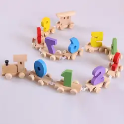 Детская Мини Цифровой поезд деревянные развивающие игрушки Рождественский подарок железнодорожные инструменты 998