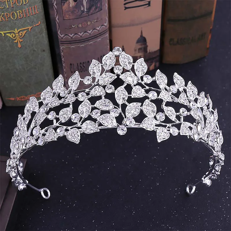 

Ladies Luxury Shining Rhinestone Tiaras Crown Girls Simple Fashion Baroque Hair Jewelry Bridal Wedding Beauty Hair Accessories