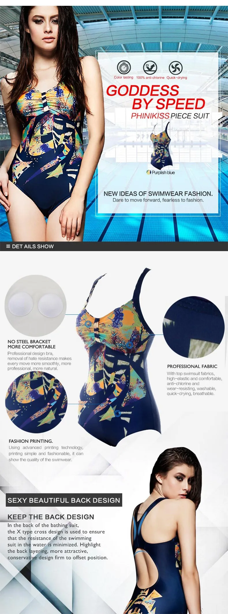Цветной женский купальник с принтом, профессиональный спортивный комбинезон, женские классические купальники для похудения, Saida De Praia, бренд