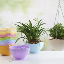 5 шт./лот цвета радуги горшки плантаторы пластиковые подвесные горшки для дома сад зеленые растения горшки Свадебные украшения праздничный дизайн