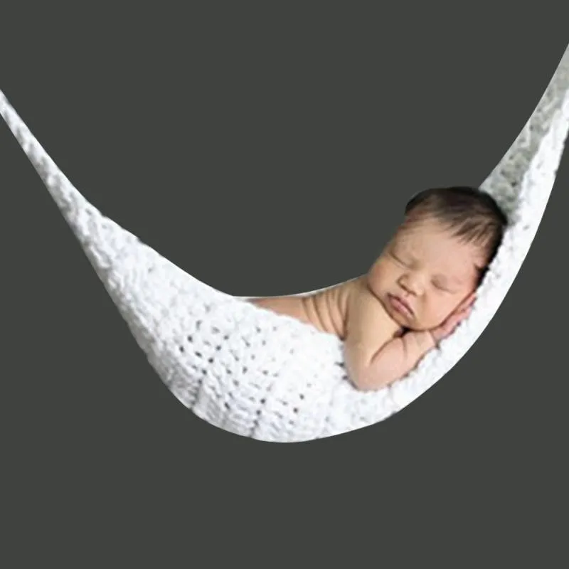 Новорожденных спальный мешок гамак Белый Прекрасный реквизит фотографий ручной работы