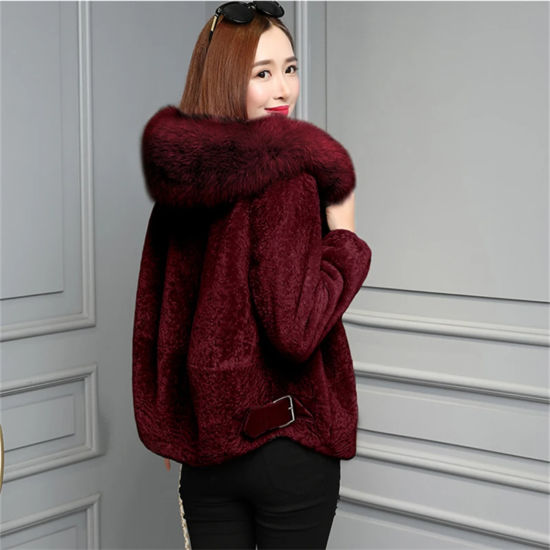 Fashion Winter Women Faux Fur Coat Plus size Big Fur ollar Hooded Wool Coat Thicken Warm Double Faced Fur Jacket Black Outwear Fashion Winter Women Faux Fur Coat Plus size Big Fur ollar Hooded Wool Coat Thicken Warm Double Faced Fur Jacket Black Outwear