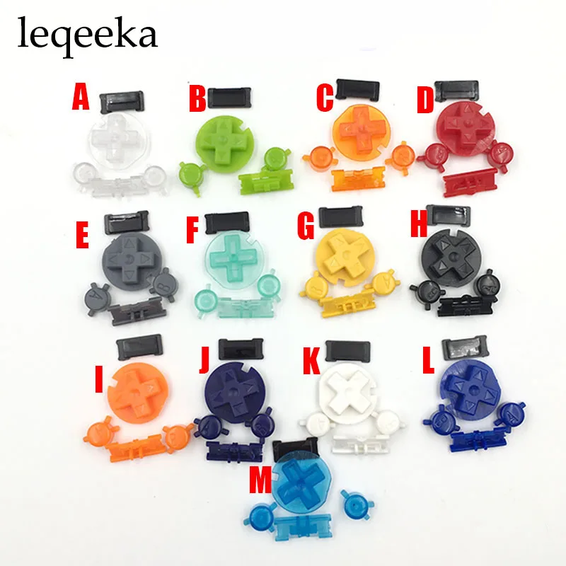 

50sets AB Buttons Keypads for Gameboy Color GBC Colorful Buttons for GBC D Pads Power Buttons