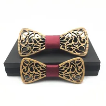 Новинка г. Классические перо благородная древесина Галстуки для мужские Нарядные Костюмы для свадьбы деревянный галстук-бабочка Форма Bowknots