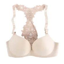 Гламурный женский кружевной бюстгалтер с цветами, бесшовный бюстгальтер с глубоким вырезом