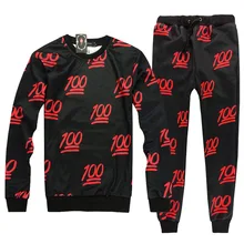 2016 Free Shipping Men Print O-neck Long Sleeve+Pants Sport Mens Tracksuits set Plus Size Breatheable Running Suits