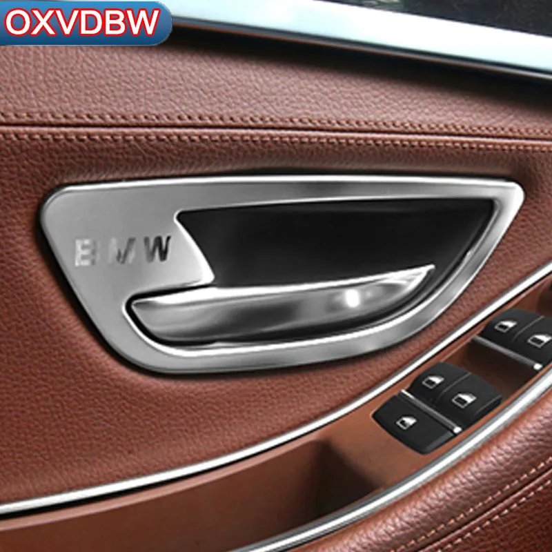  4 PCS Car Interior Door Handle Cover Trim Door Bowl Stickers decoration for BMW F10 5 Series 2011-2