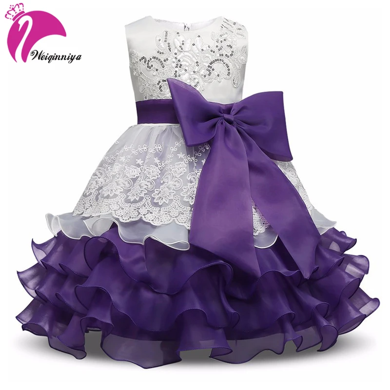 

Girls Party Dress 2018 European Style Summer Bow Flowers Sequins Ball Gown Dresses Fashion Children Girls Vestidos Dresses Child