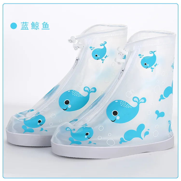 

1pair Waterproof Protector Boot Cover Unisex children shoe pou Covers High-Top Anti-Slip Rain Shoes Cases Non-Slip Rainboot