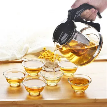 

Temperature resistance teapot diameter 80mm with tea strainer filter net cups kungfu tea set drinkware 1set