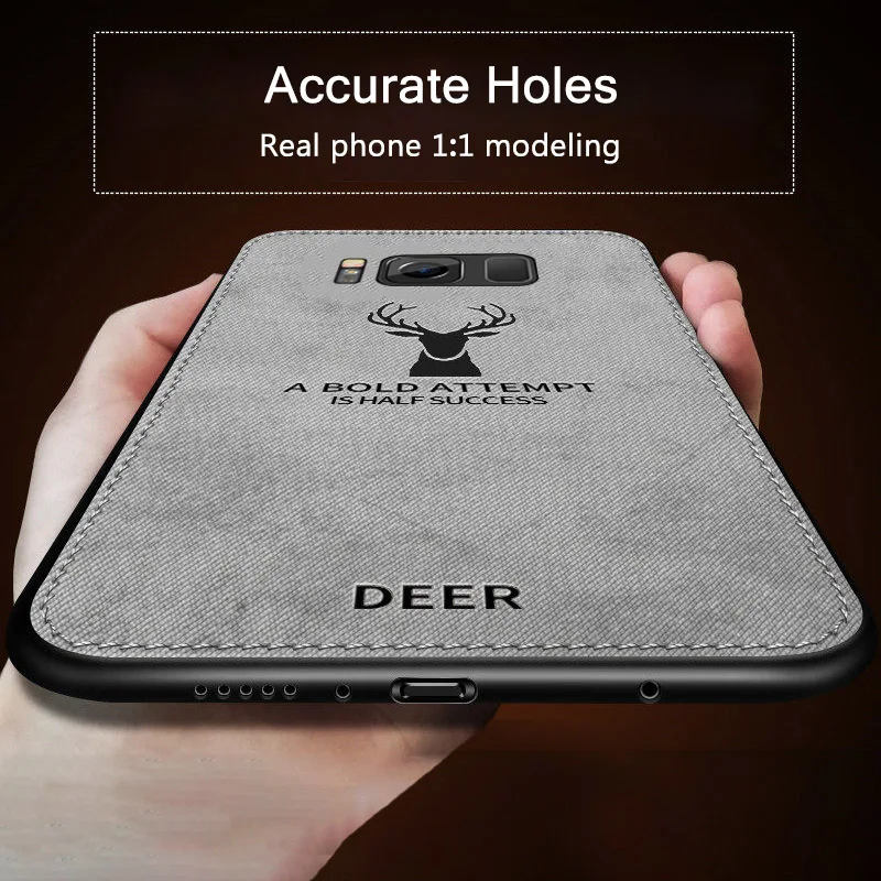 

Keajor Fashion Case For Samsung Galaxy S8 Case Soft TPU Silicone Fabric Cloth Texture Bumper Protector Back Cover For Samsung S8
