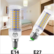 220V светодиодный свет мозоли E14 E27 сопротивление Светодиодная лампа 72 бисерный LED лампа Кукуруза люстра домашнее украшение
