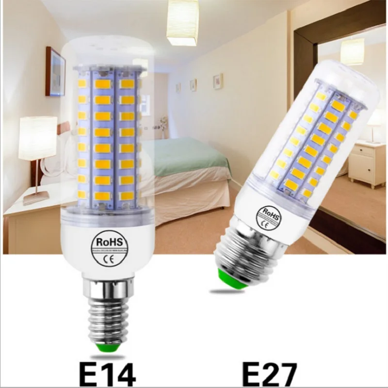 220 V светодиодный мозоли E14 E27 износостойкие мозоли 72 шарик LED лампа Кукуруза люстра домашнее украшение