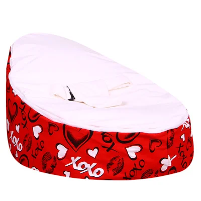 Levmoon средний красный Lover Bean Bag стул детская кровать для сна портативный складной детский диван Zac без наполнителя - Цвет: T3