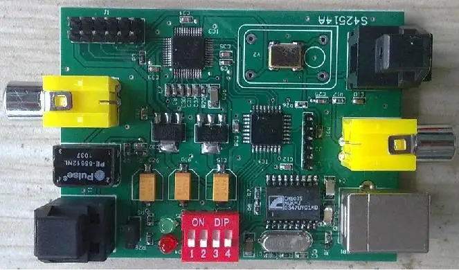 

Free Shipping! 1pc SRC4392 asynchronous Upconversion with USB coaxial optical I2S Decoder board