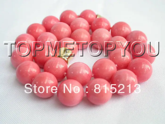 

ddh007 RARE Genuiine 13mm round pink coral necklace 28% Discount