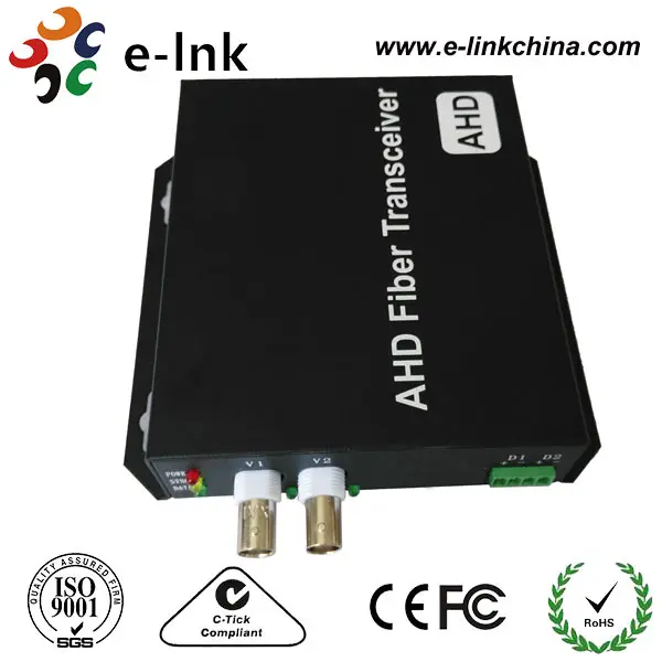 

2 Channel 720p AHD Camera BNC to Fiber Converter with Rs485 Data