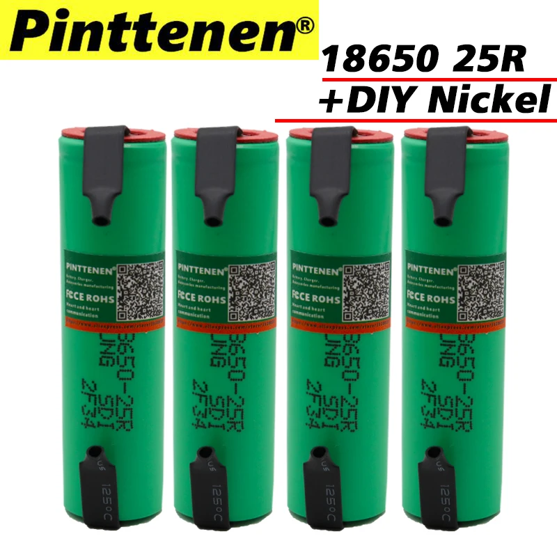 100% new original 18650 2500mAh Battery INR1865025R 3.6 V Discharge 20A Dedicated Power for Samsung+ DIY Nickel | Электроника