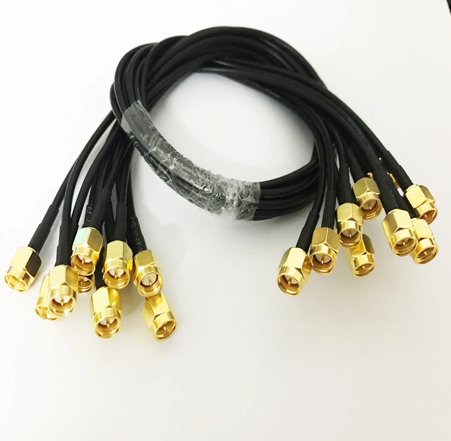10 шт. SMA Штекерный переходник РЧ коаксиальный Pigtail RG174 Удлинительный кабель 50 см |