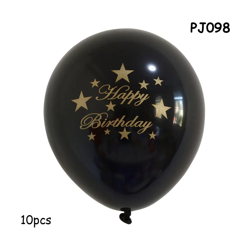 10 шт воздушный шар для детей с золотым блеском блестящие написано его девушка это мальчик с принтом светло-розовый синий черный воздушные шары ко дню рождения - Цвет: PJ098