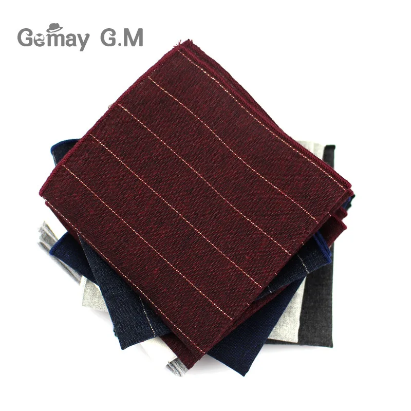 Высокое качество полосатый Карманный квадратный для мужчин костюмы хлопок платок деловой носовой платок повседневные однотонные мужские s платки шарфы
