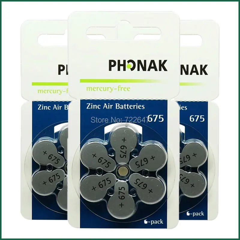 Phonak High Performance Hearing Aid Batteries 675 675a a675 p675 pr44 1