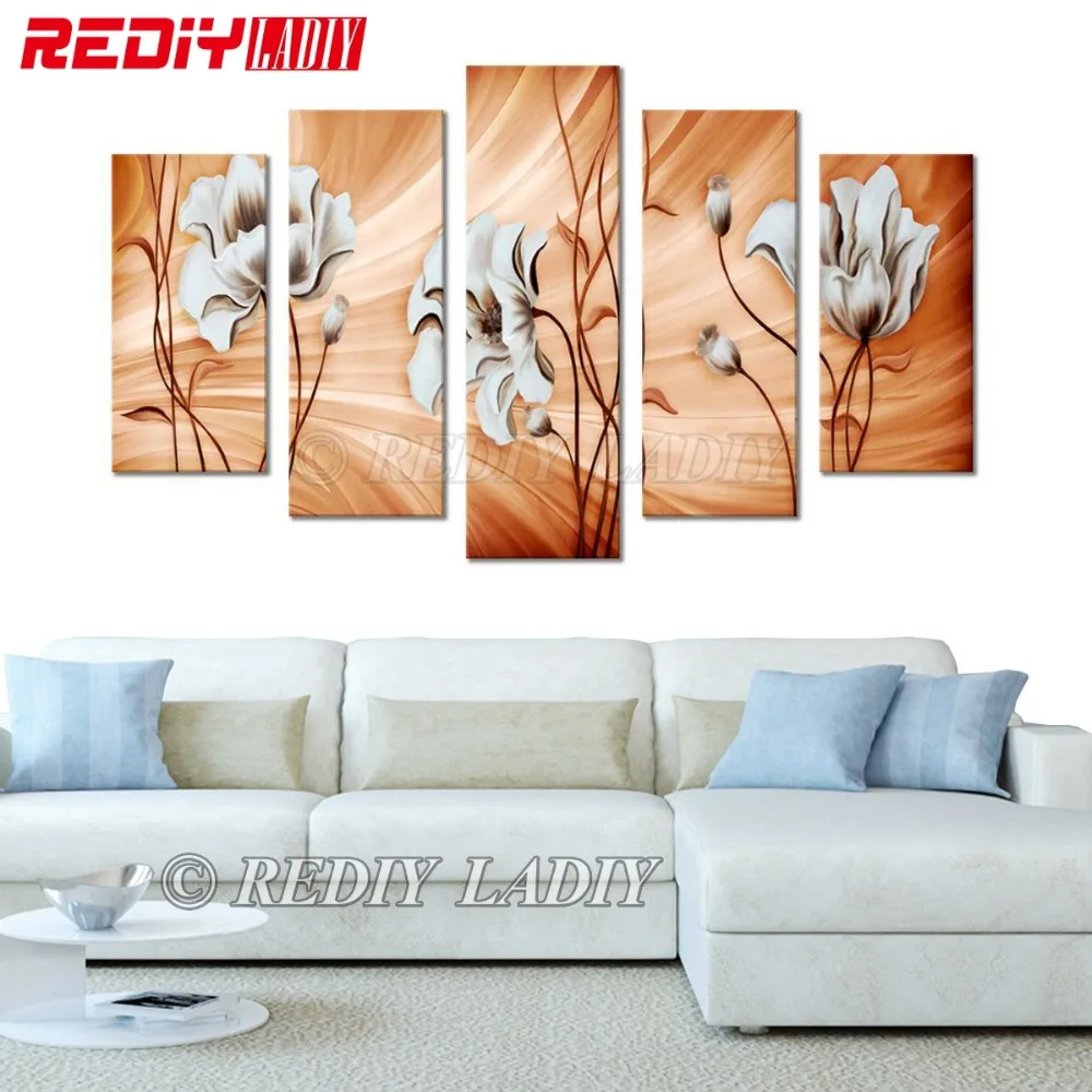 REDIY LADIY Алмазная вышивка крестиком на рисунке золотые Маки мульти фото Триптих