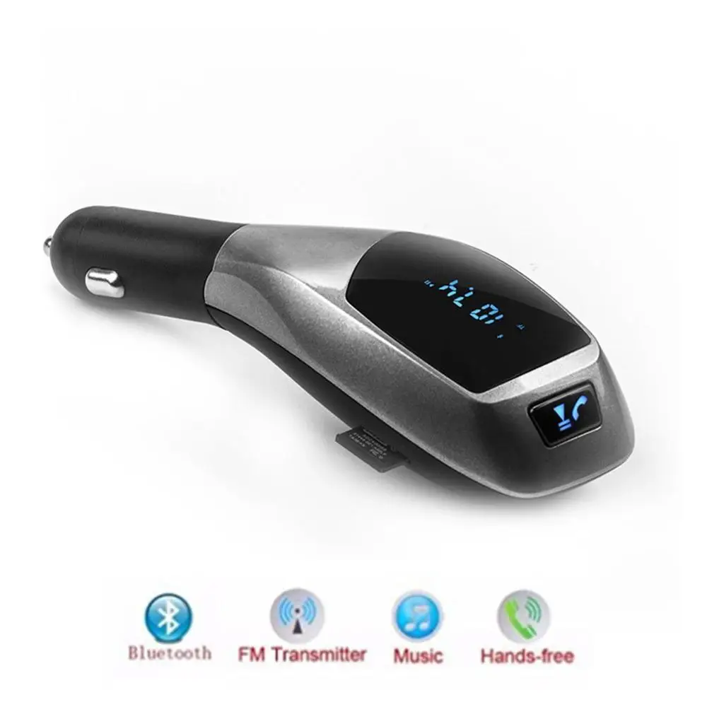

Bluetooth FM Transmitter In-Car Radio Adapter, Car MP3 Player, Hands-free Car Kit with Dual USB Port TF Play for iPod/iPhone