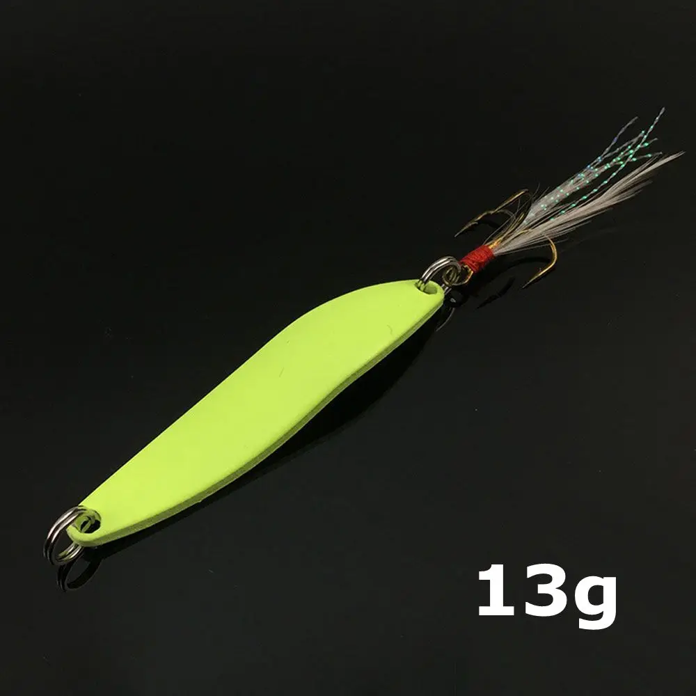 FUZXC New 5g 7g 10g 13g Spoon Spinner Fishing Lure Sequin jig Artificial Pesca Luminou Wobbler Fly Fishing Tackle Tool Hard Bait - Цвет: 12