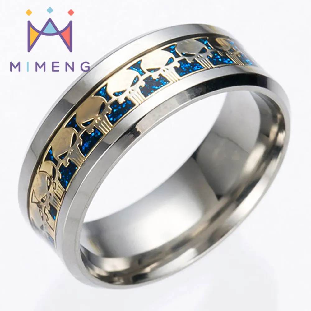

The Punisher Ring Skull Design Ring for Men Western Hot sale Ring Euramerican popular Dragon Ring for Men size 6--13