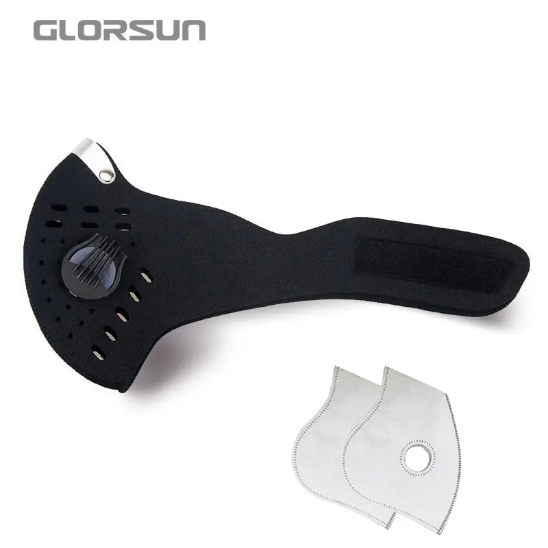 GLORSUN PM2.5 велосипедная маска респиратор с 4 карбоновыми N99 фильтрами модные спортивные пылезащитные маски со ртом для лица - Цвет: 005E001