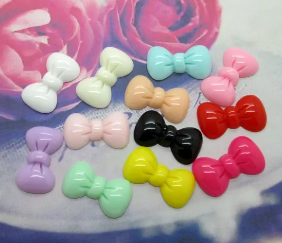 

50Pcs Resin Mixed Bowknot Crafts Flatback Cabochon Scrapbooking Decorations Fit Hair Clips Embellishments Beads Diy