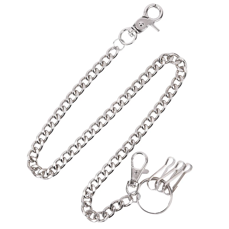 

48/38cm Hip Hop Metal Keychain Men Women Key Wallet Belt Ring Clip Biker Jean Pan Waist Long Chain Punk Jewelry New