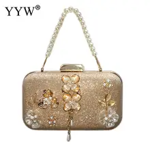Пластиковая ручка с бахромой, женские сумки, лунообразный клатч, горный хрусталь, расшитые блестками, сумки через плечо, Женская сумочка, кошелек, вечерняя цепочка-клатч