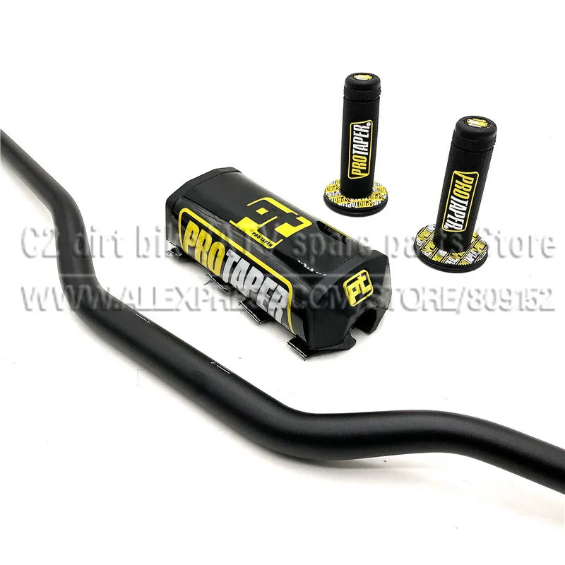 Motorcycle handlebar 11/8" 28mm Bar Kit PRO TAPER Handle Grips PT Pads