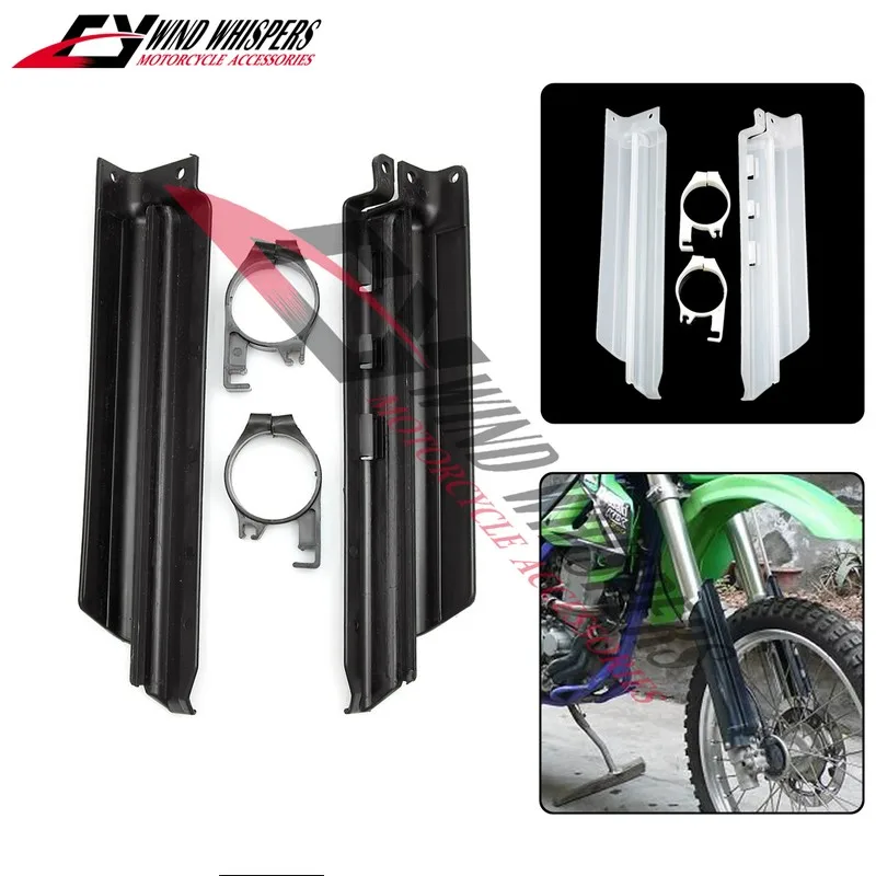 

Motorcycle Front Shock Absorption Spillplate Fork Shock Guard Protect Board Black/White For Kawasaki KLX250 KDX125 KDX200 KDX250