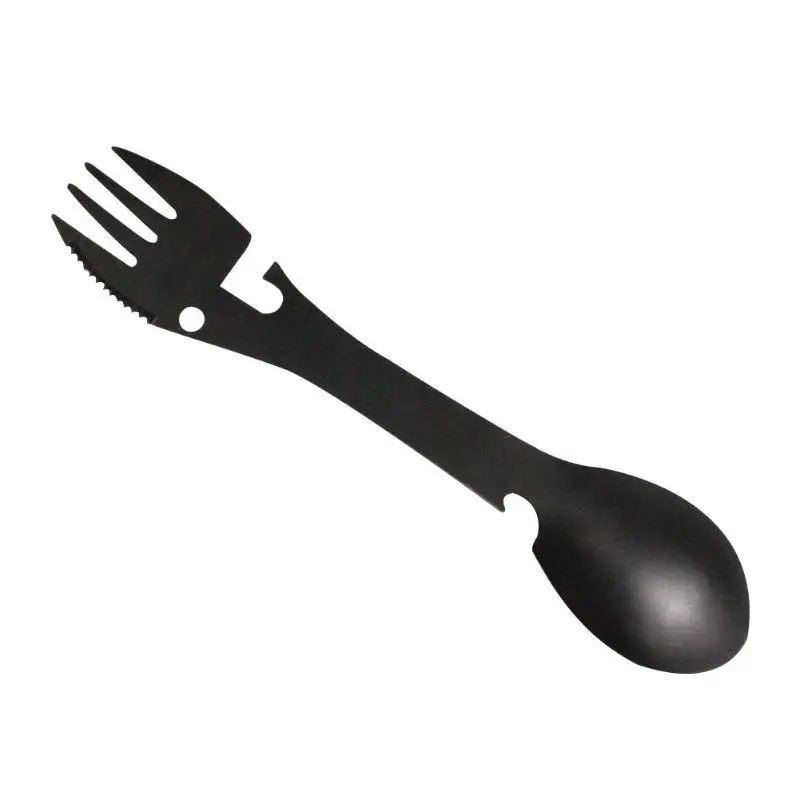 Многофункциональный инструмент для кемпинга уличная Посуда Spork кемпинг для пикника из нержавеющей стали Ложка инструменты для велосипедной вилки Вилка открывалка