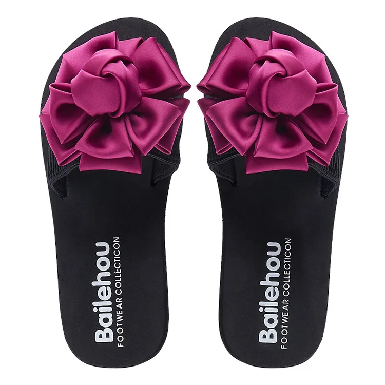 

New Women Summer Fashion Casual Flower EVA Slippers Female Outdoor Anti-Skid Creative Sandals Ladies Beach Flat Slippers Slides
