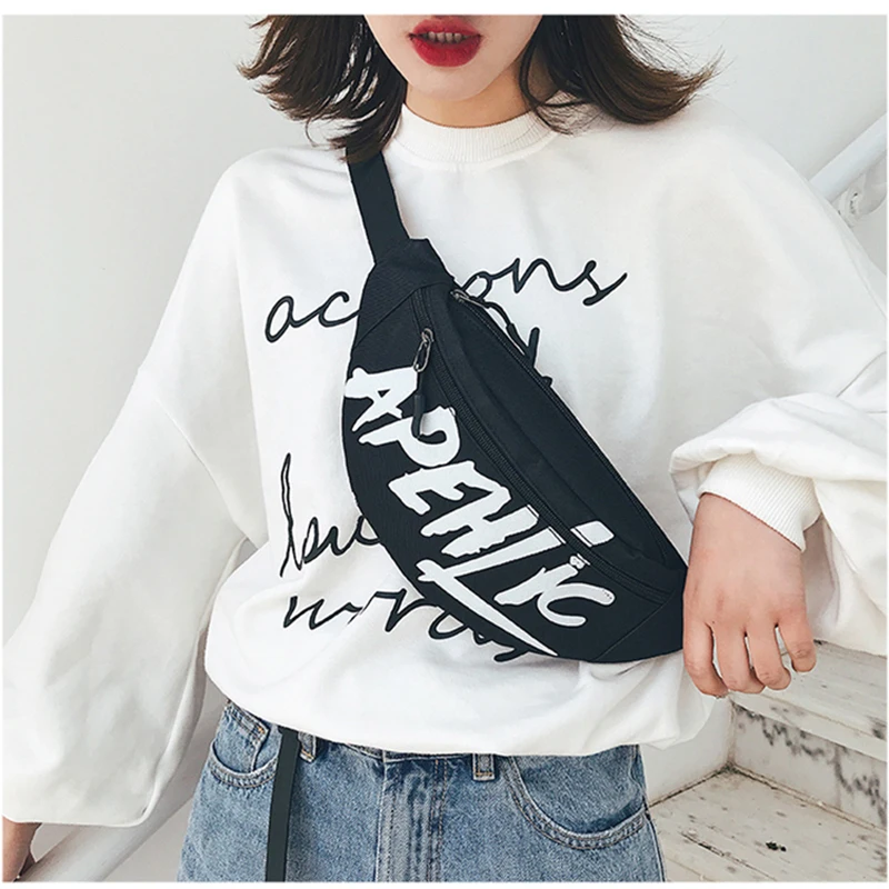 

Waist Bag Men Women Letter Casual Chest Bag canvas Travel Shoulder Bags Fashion Fanny Packs Incline Oxford cloth Backpack N25
