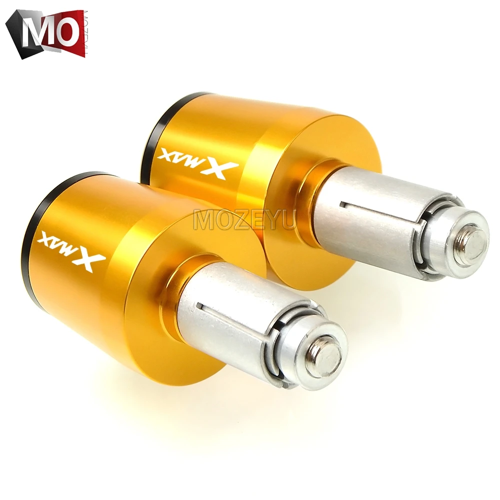 Аксессуары для мотоциклов 7/" 22 мм руль ручной рукоятки «Грипсы» рожки руля Кепки для Yamaha XMAX X-MAX 300 XMAX300 со всего мира - Цвет: Gold