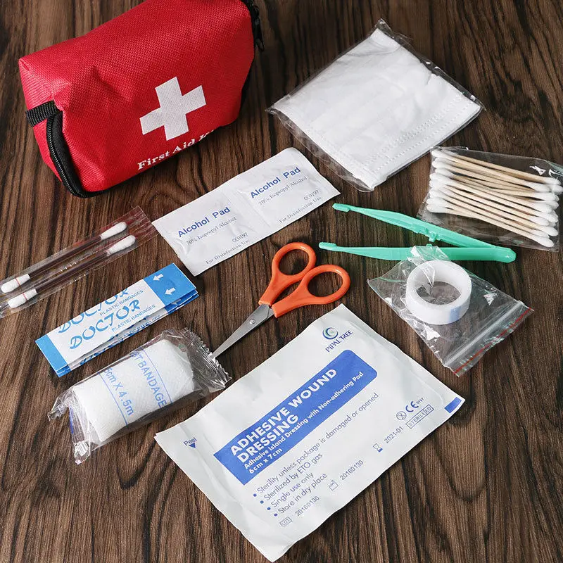 

11pcs Family First Aid Kit Set Emergency Bag Case Travel Camping Medical Survival Kit Home Medical Bag Outdoor Car First Aid