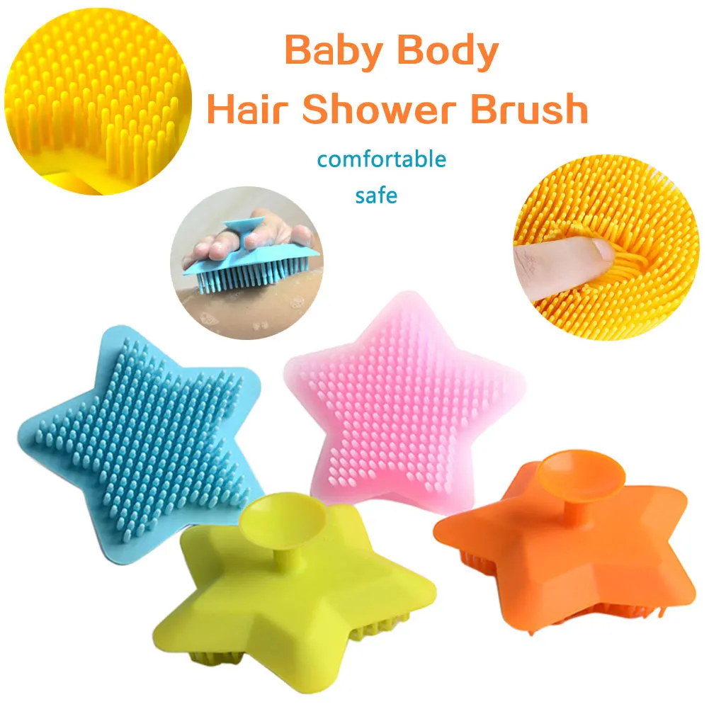 Soft Silicone Exfoliating Brush Scrubber Bath Scrub Glove Spa Back Bath