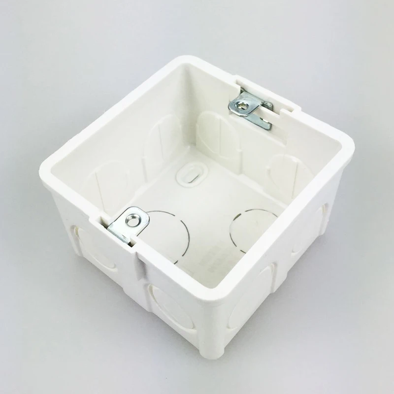 

White Plastic Thicker Materials 81mm*81mm Home Thermostat Holder Nation Standard Internal Mount Box for 86mm Dark Mount Box