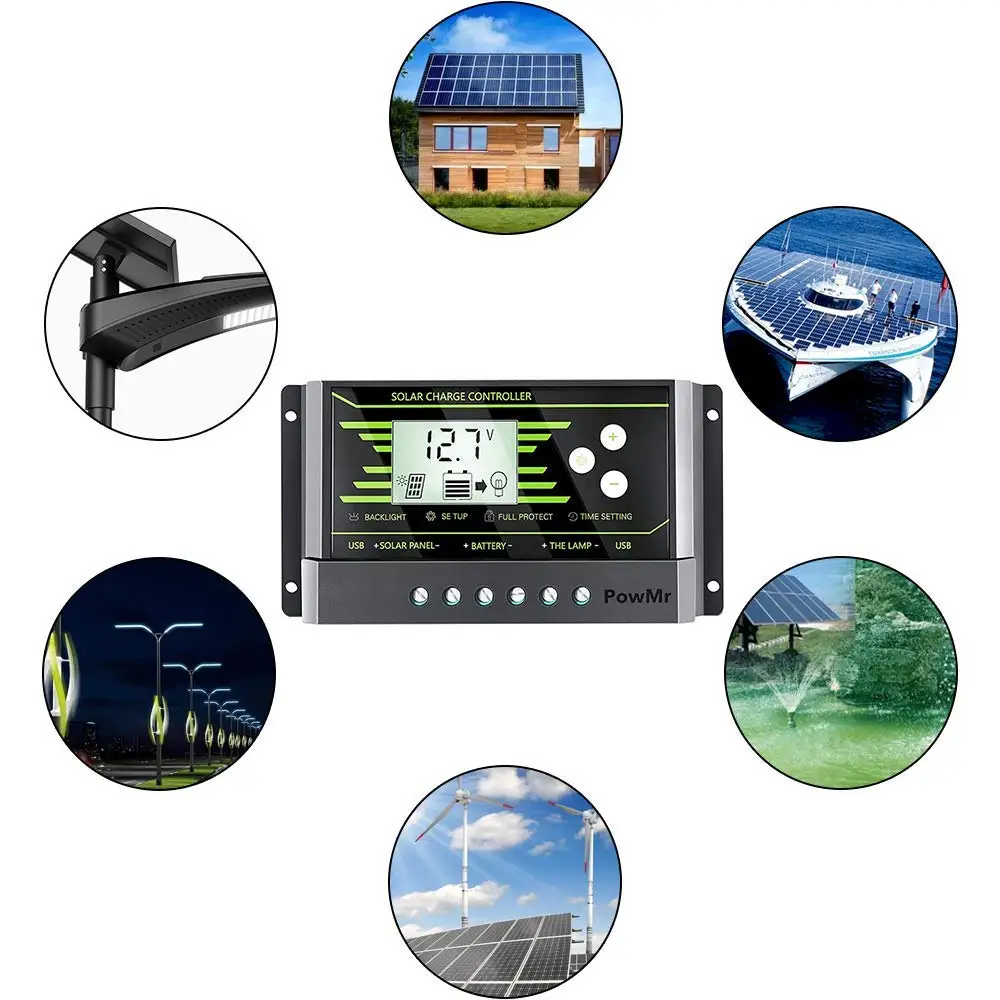 ШИМ контроллеры на солнечной батарее 30 А 20 10 12 В 24 В|solar regulator charger|solar charge controller 12vsolar