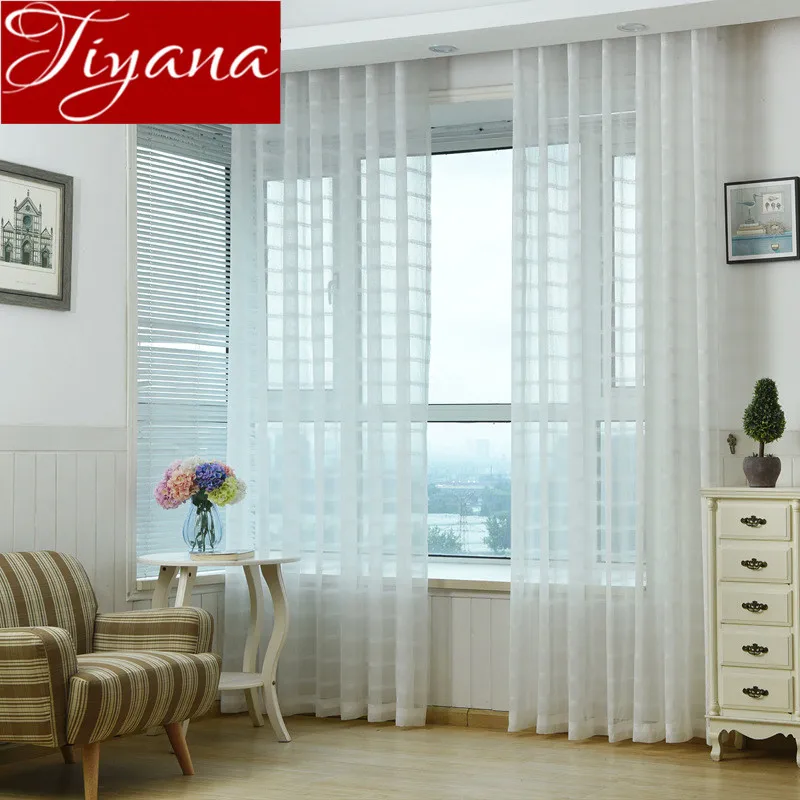 Плед Шторы Прозрачная Вуаль Панель для Гостиная s Тюль Лен шторы ткани кухни X WP040